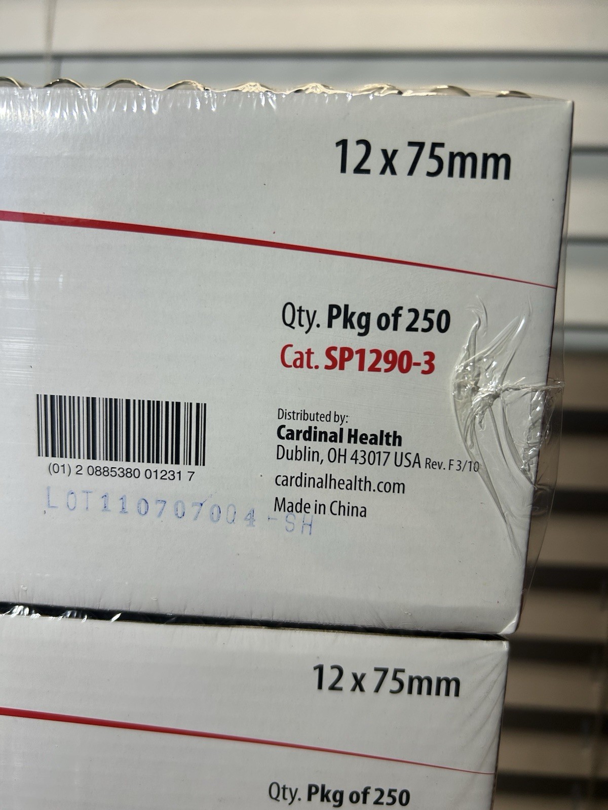 Case Of (1000) Cardinal Health Disposable Glass Culture Tubes 12x75mm
