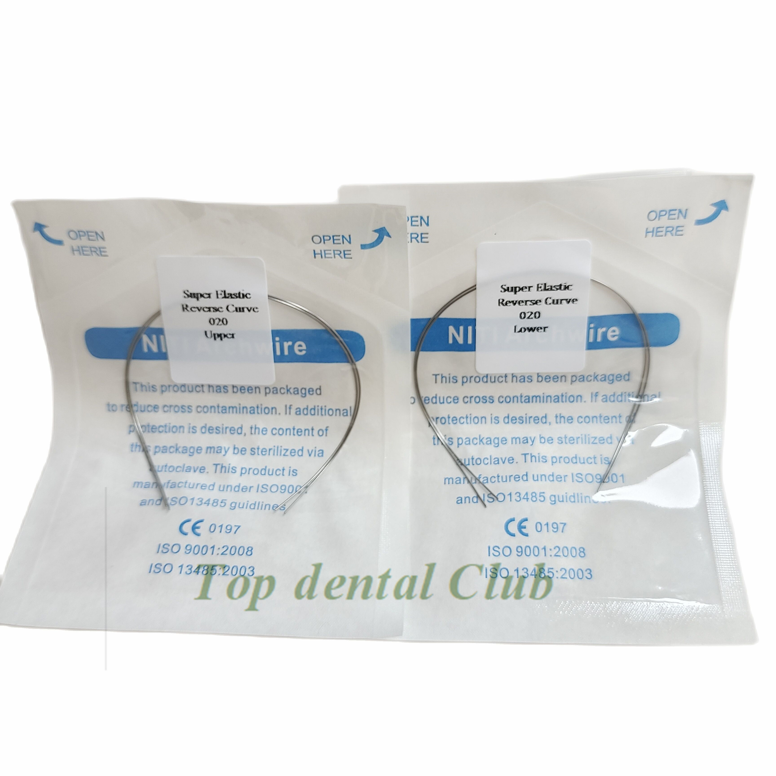10Packs Dental Orthodontic Arch Wire Reverse Curve Round Niti Super Elastic