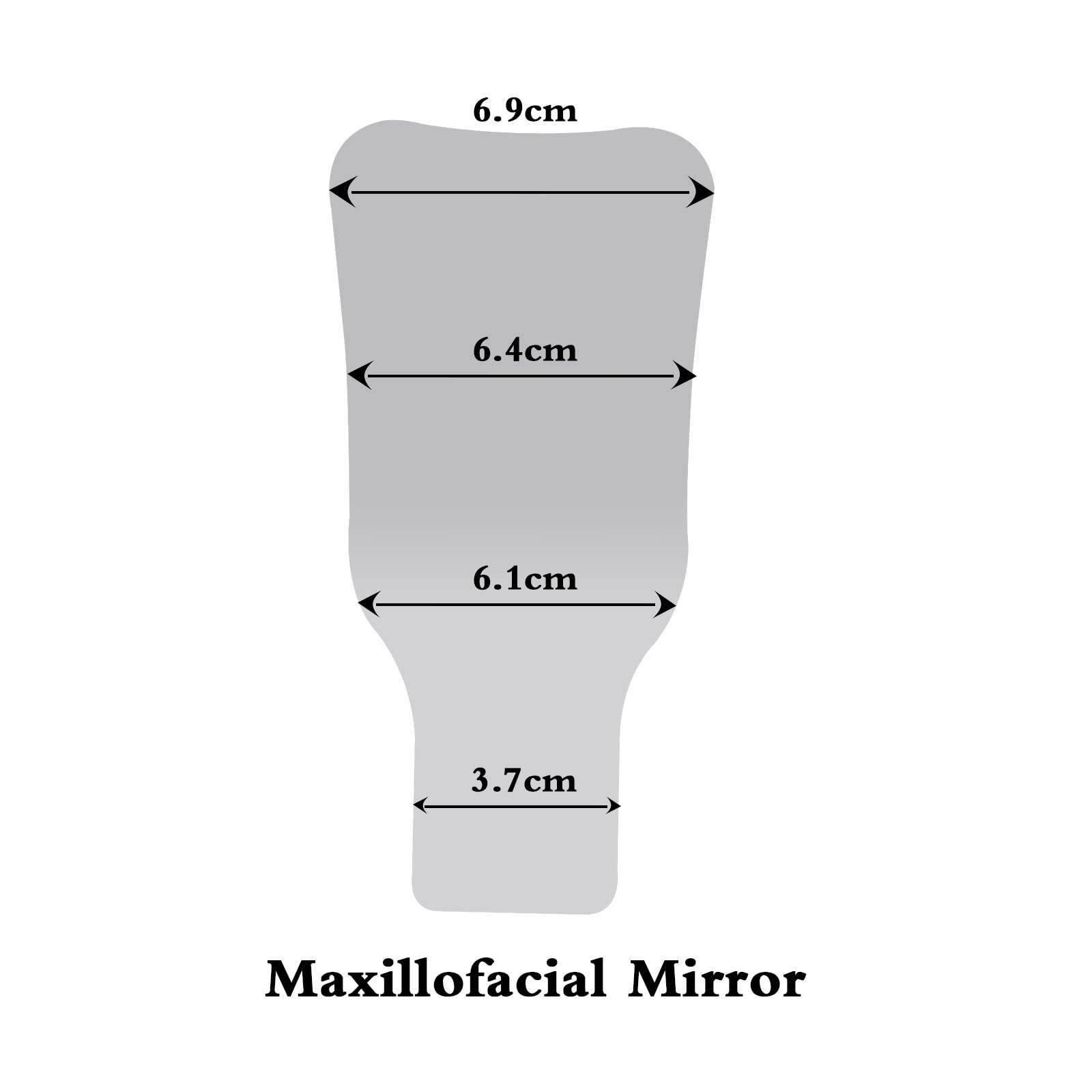 Angzhili 1 Piece Dental Anti-Fog Photography L maxillofacial mirror, Silver