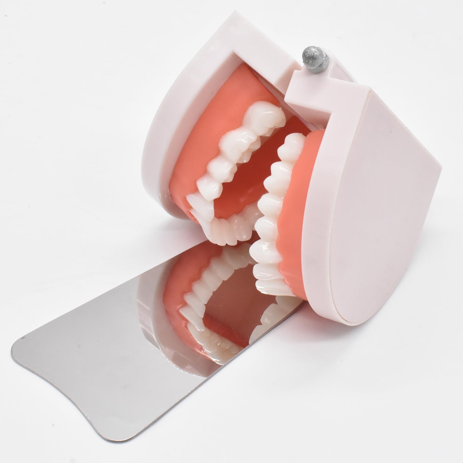 Angzhili 1 Piece Dental Anti-Fog Photography L maxillofacial mirror, Silver