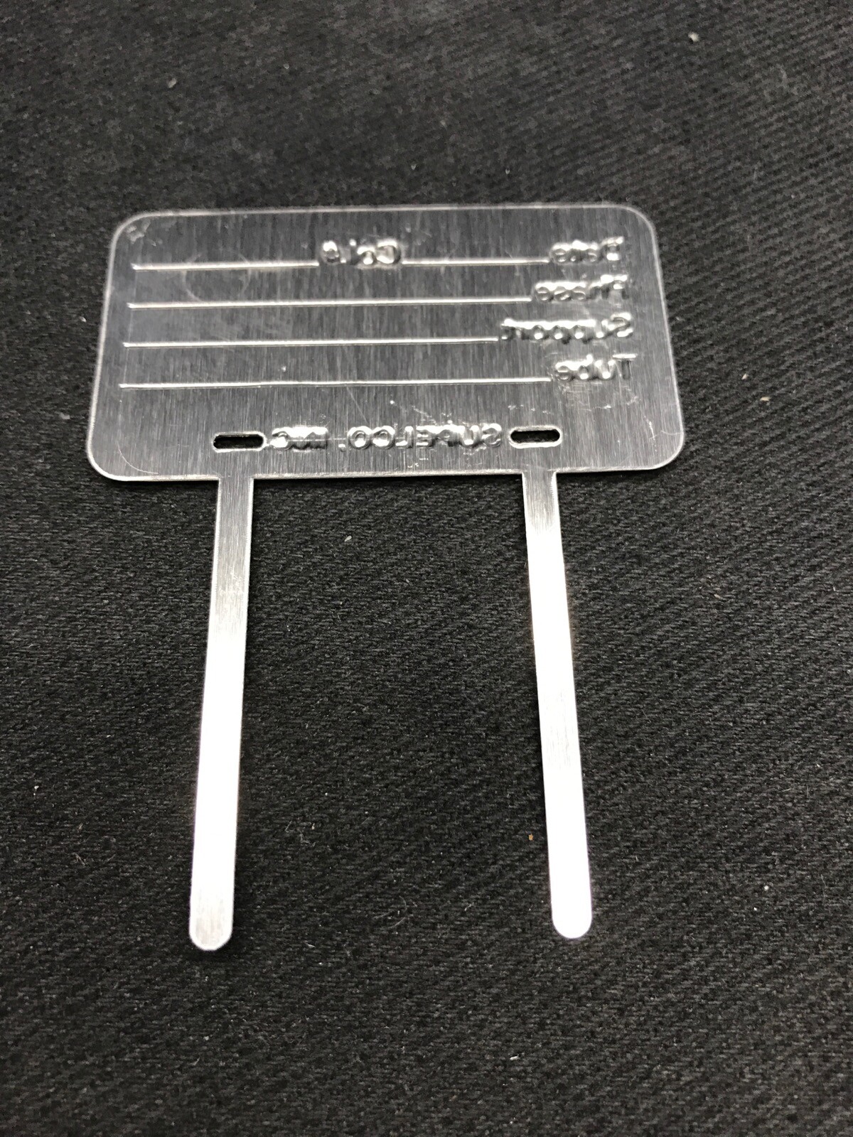 (49) SUPELCO HPLC Aluminum Engraved Column Identification Tags w/ Two Straps