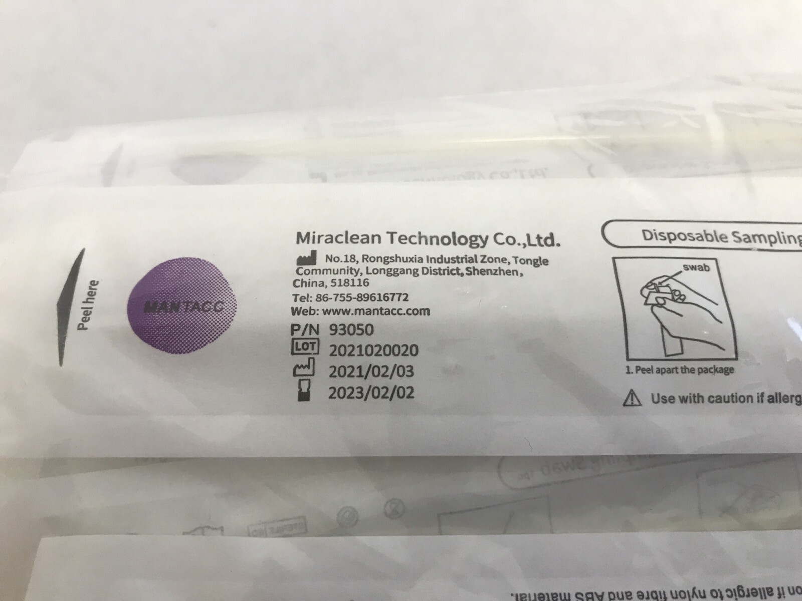 (1000) MIRACLEAN Disposable Flocked Sampling Swabs 6” L 5mm Tip OD 16mm Tip L