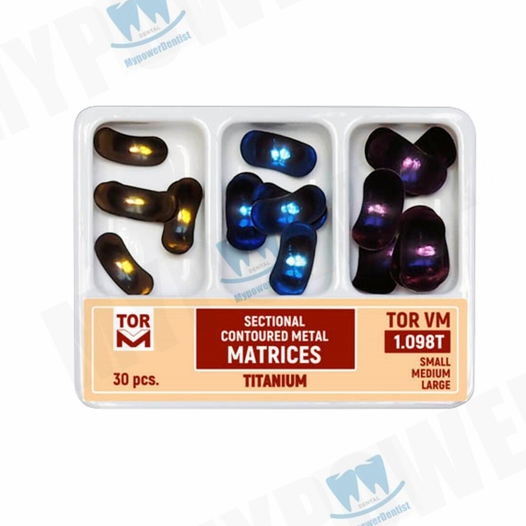 1.098T Dental Sectional Contoured Metal Matrices Titanium Matrix TOR VM 30Pc/Box