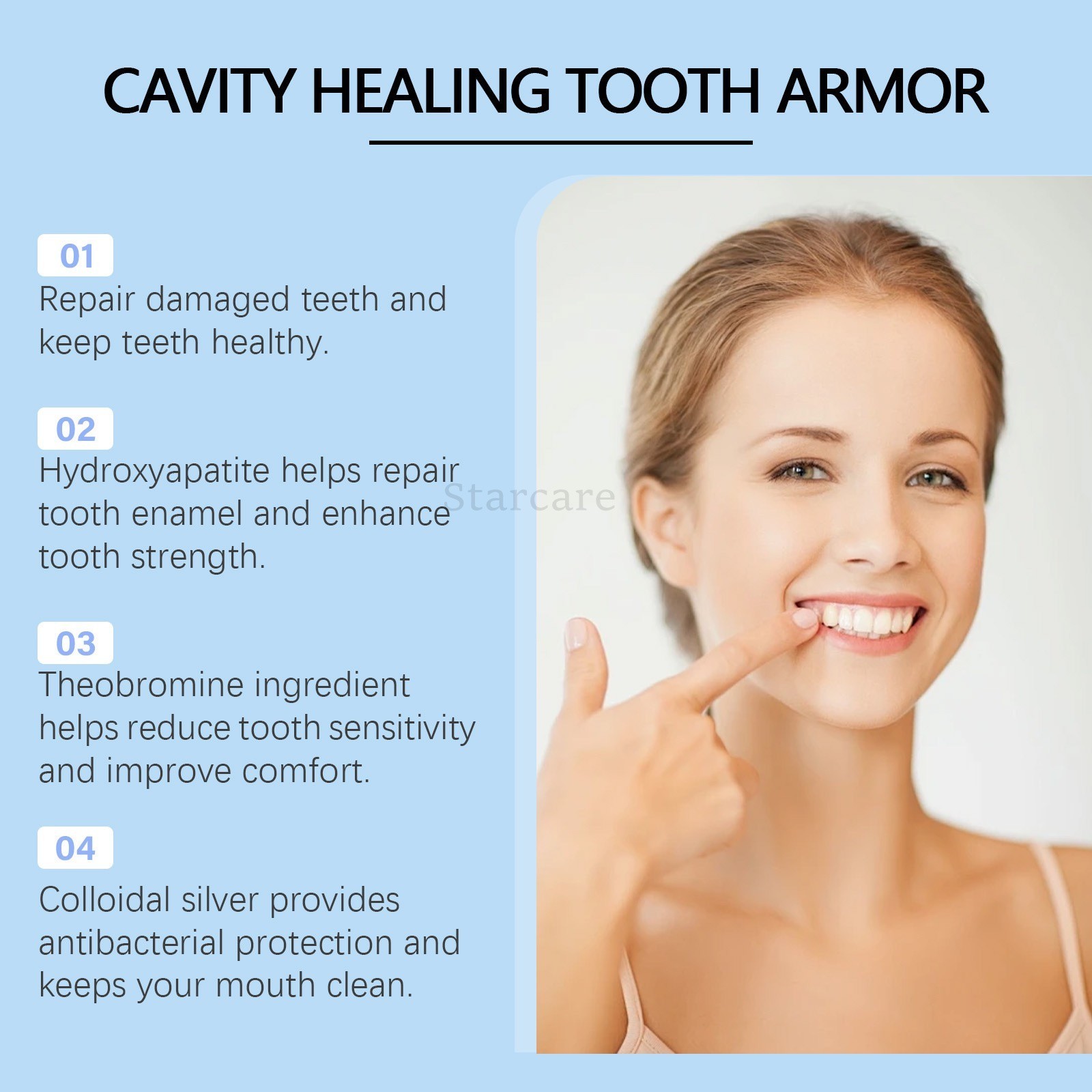 Dental Tooth Care Solution Cavity Healing Tooth Armor Repair Liquid 60ml/Bottle