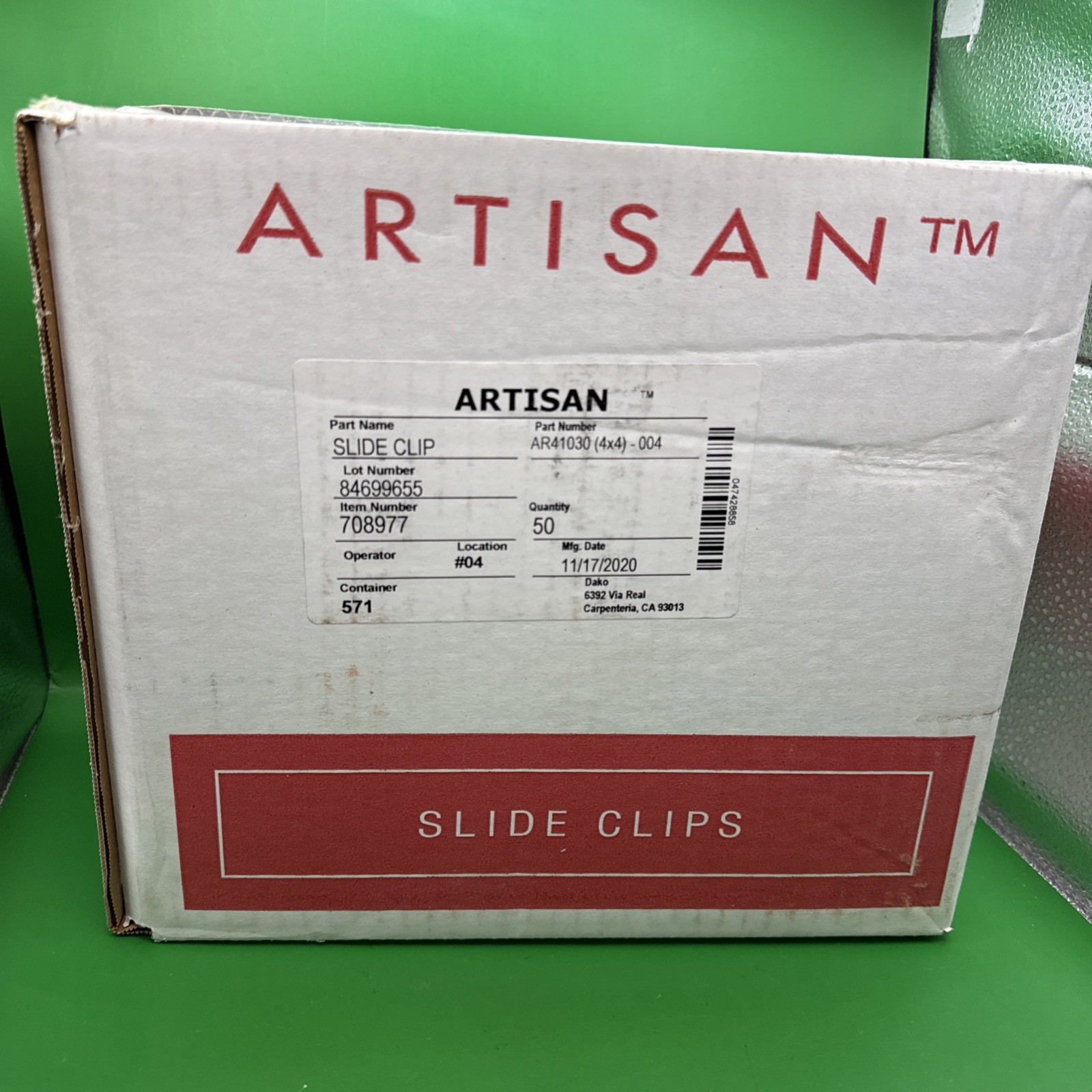 (50) AGILENT Artisan Histological Slide Clips AR41030(4×4)-004