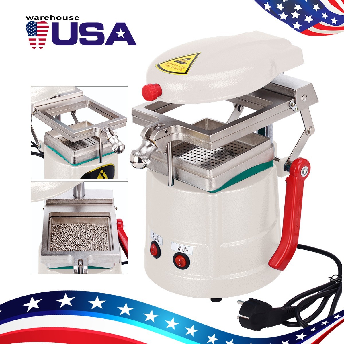 Dental Vacuum Molding Forming Machine Former Heat Thermoforming Lab Equipment