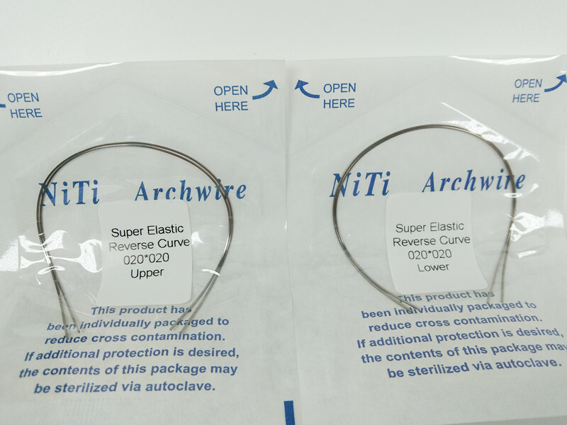 Dental NITI Rectangular Reverse Curve Rectangular Arch Wires Super Elastic Wire