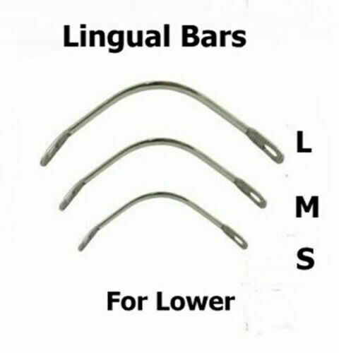 Dental Instrument Lingual Bars/Palatal Bars Stainless Steel Upper/Lower S M L