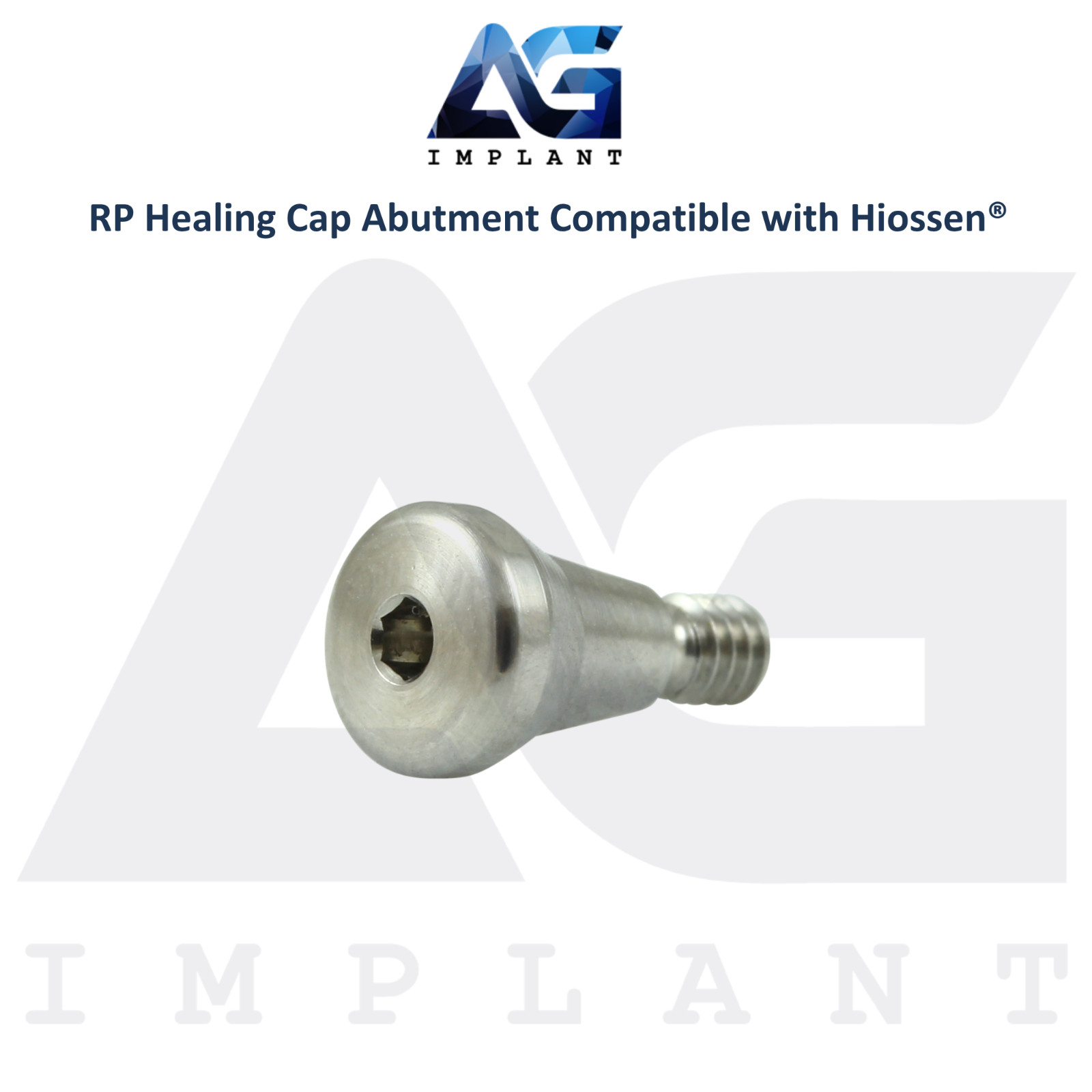 10 Dental Titanium Healing Cap Prosthetic Ø3.5mm Hiossen Compatible RP 2.5mm