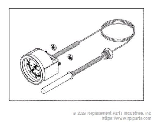 Pelton & Crane Temperature Gauge, OCM & OCR, RPI PCG050