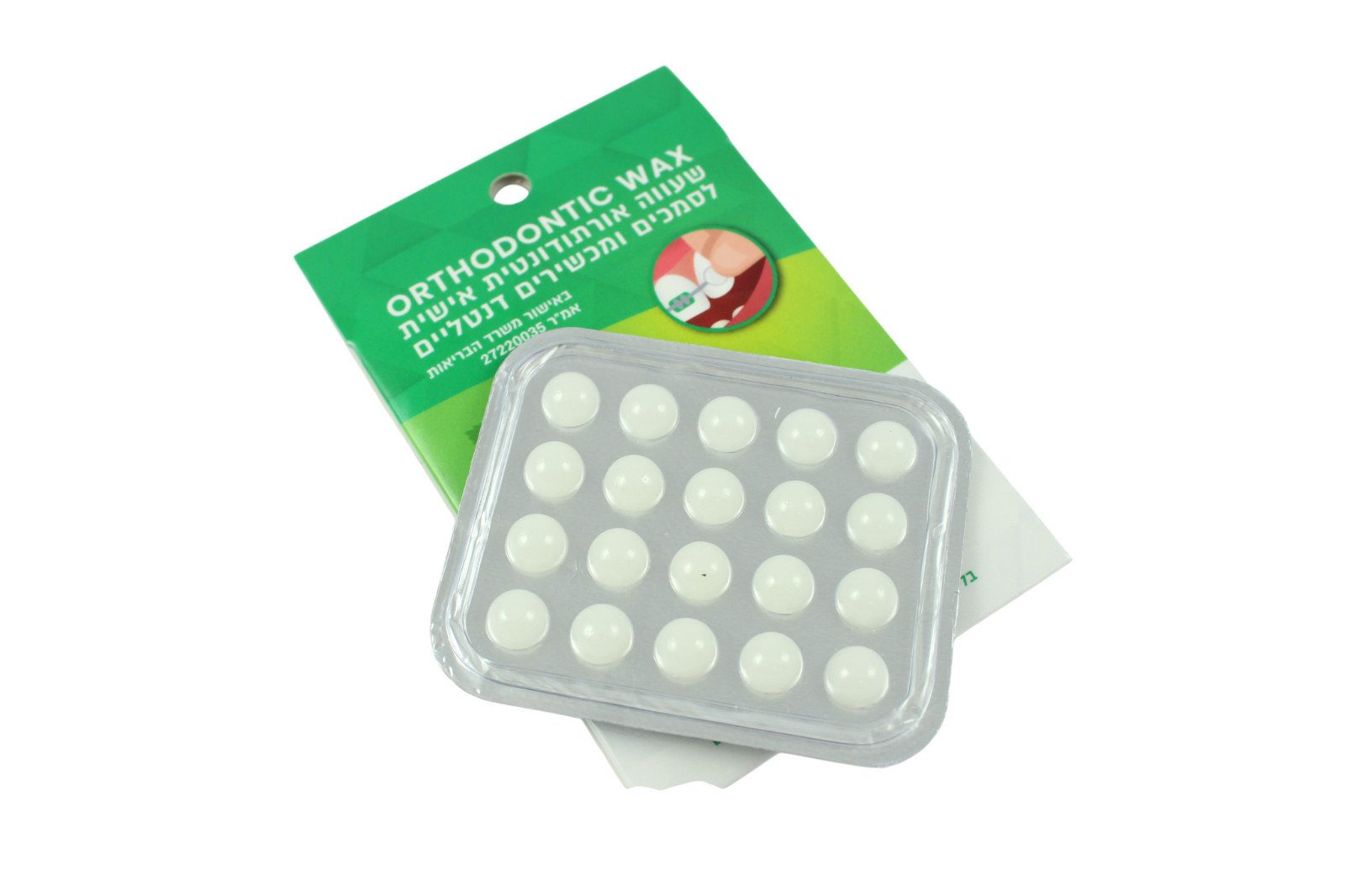 x1 Morelli Clear Protective Wax Tabs Mint Flavor Pocket Card (20 or 200 pcs)