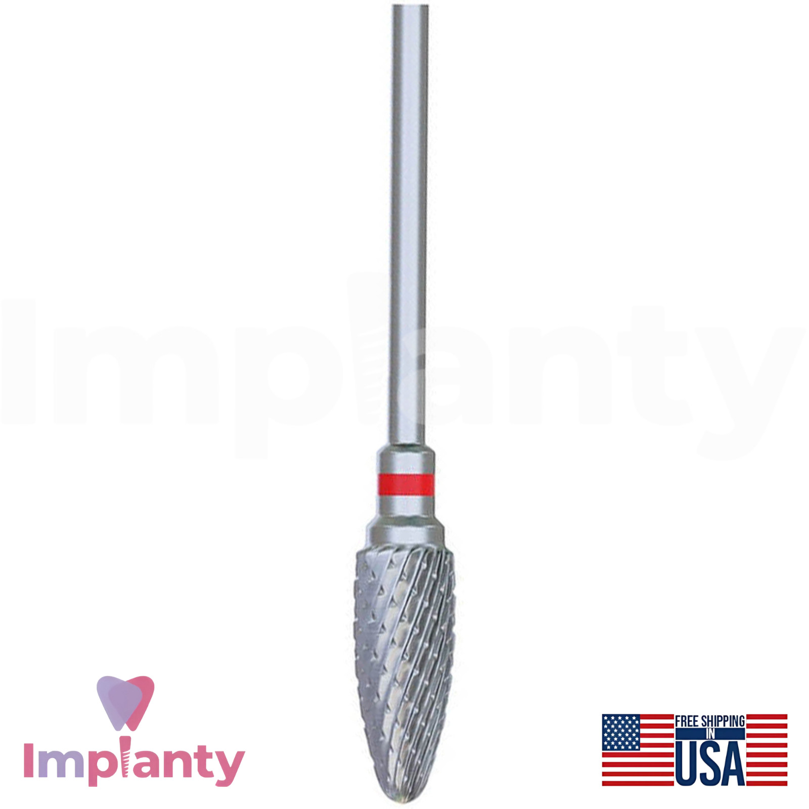 Cross Cut Fine Flame Carbide Dental Bur Ø6.0mm x 14mm 1110134 Dentistry Tool