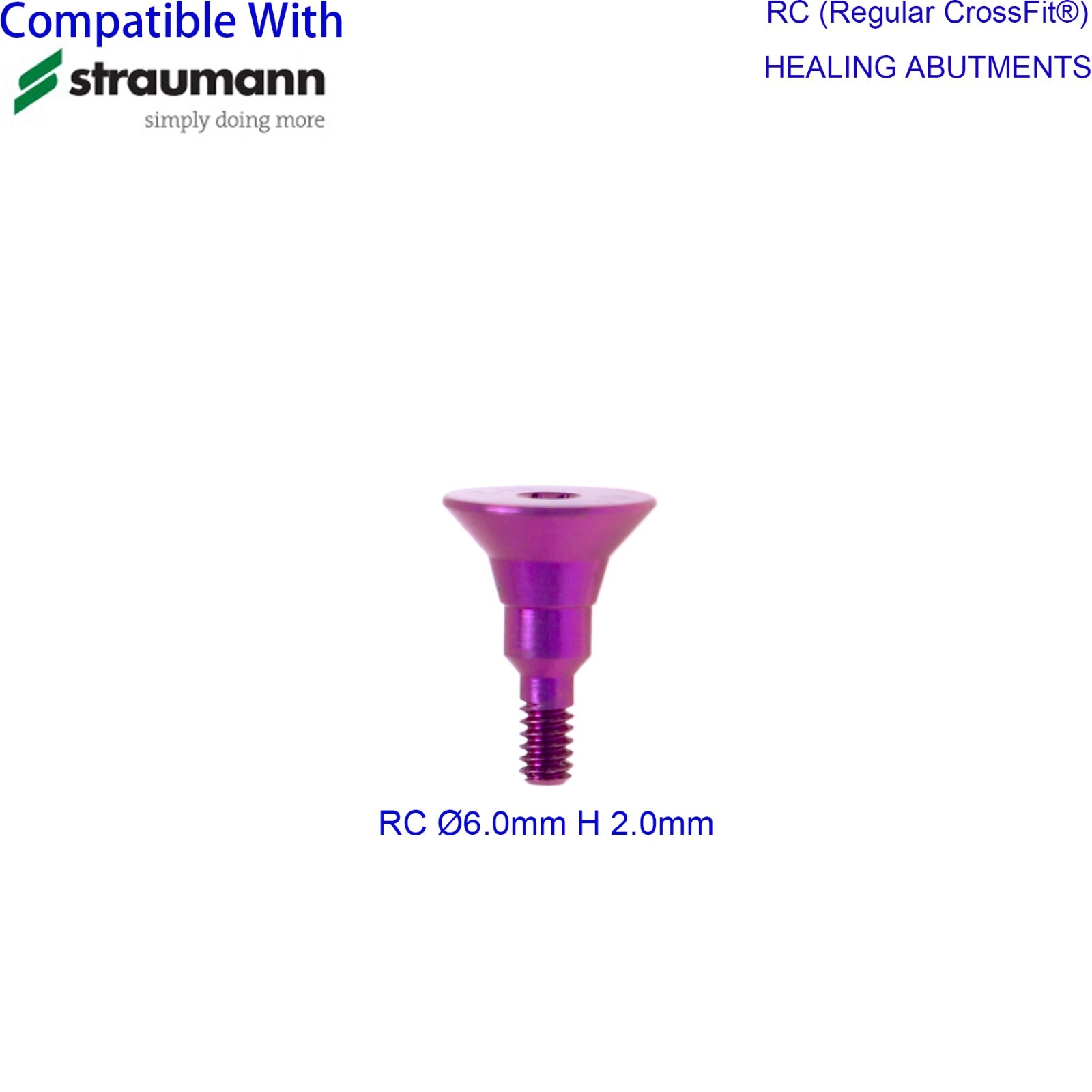 Dental Regular Closure Cover Cap Screws Healing Abutment fit ITI Straumann RC
