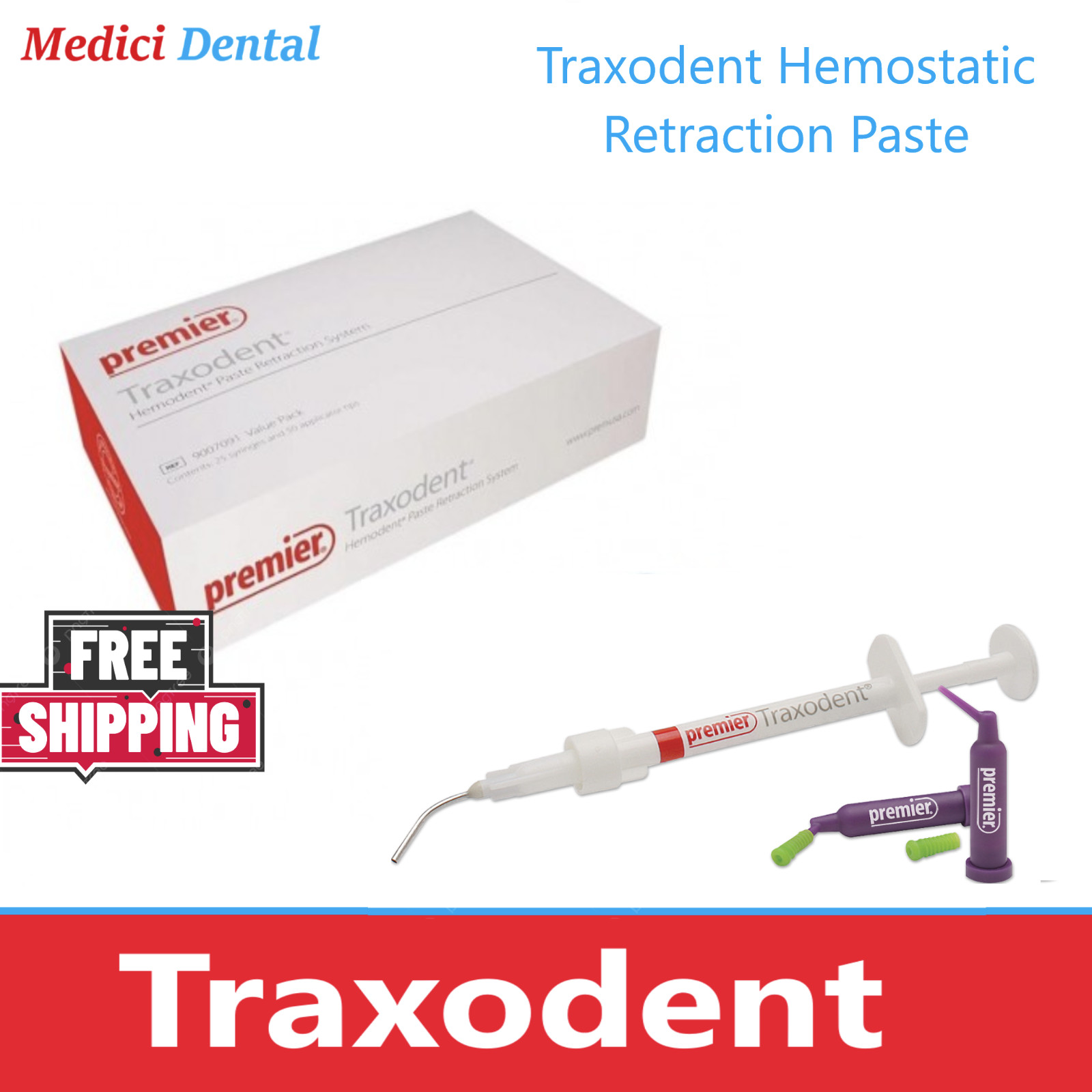 Dental Premier Traxodent Heomdent Paste Retraction System Choose Qty Syr +Tips
