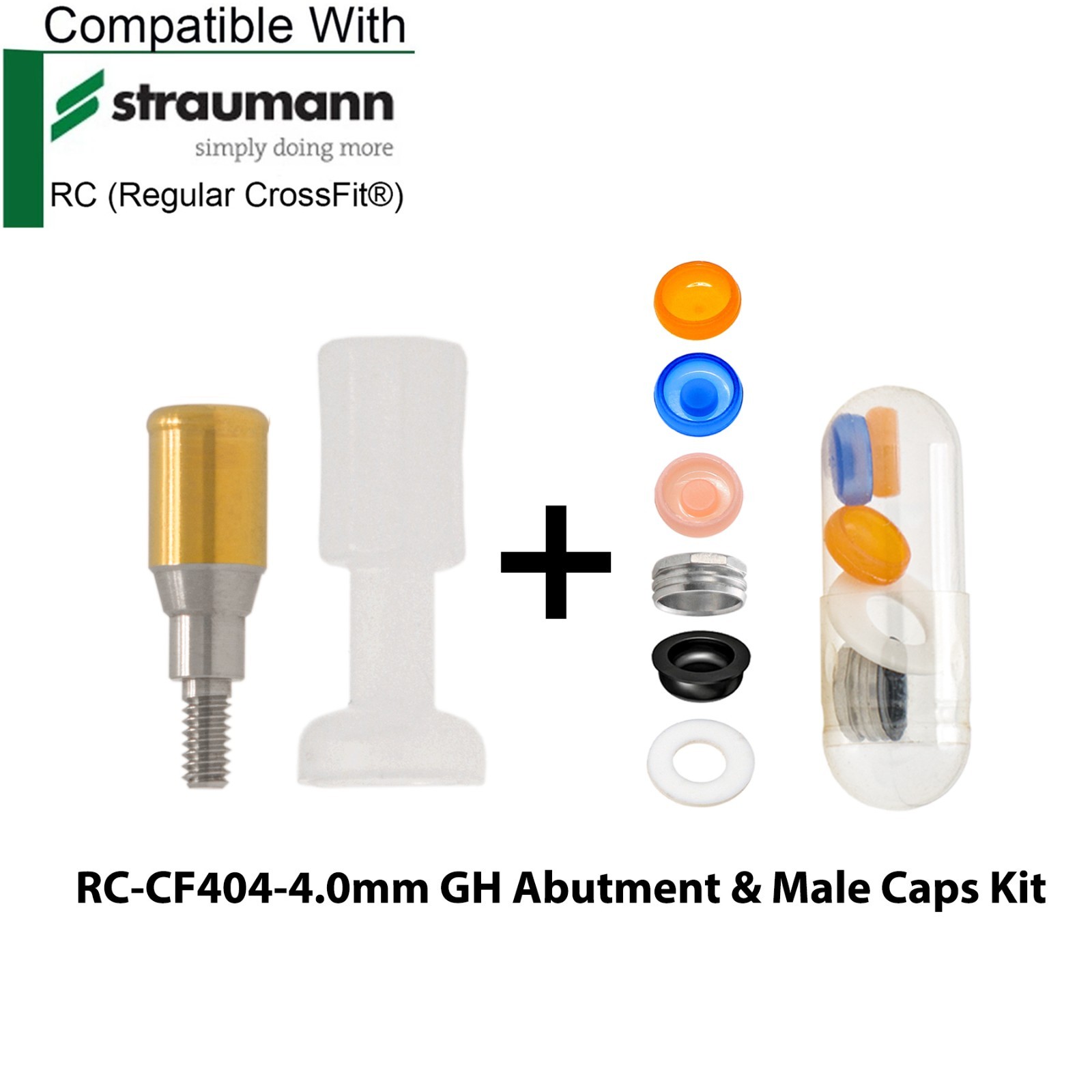 Dental Locator Abutment 1-5.0mm GH Compatible with Straumann NC/RC Implant Sys