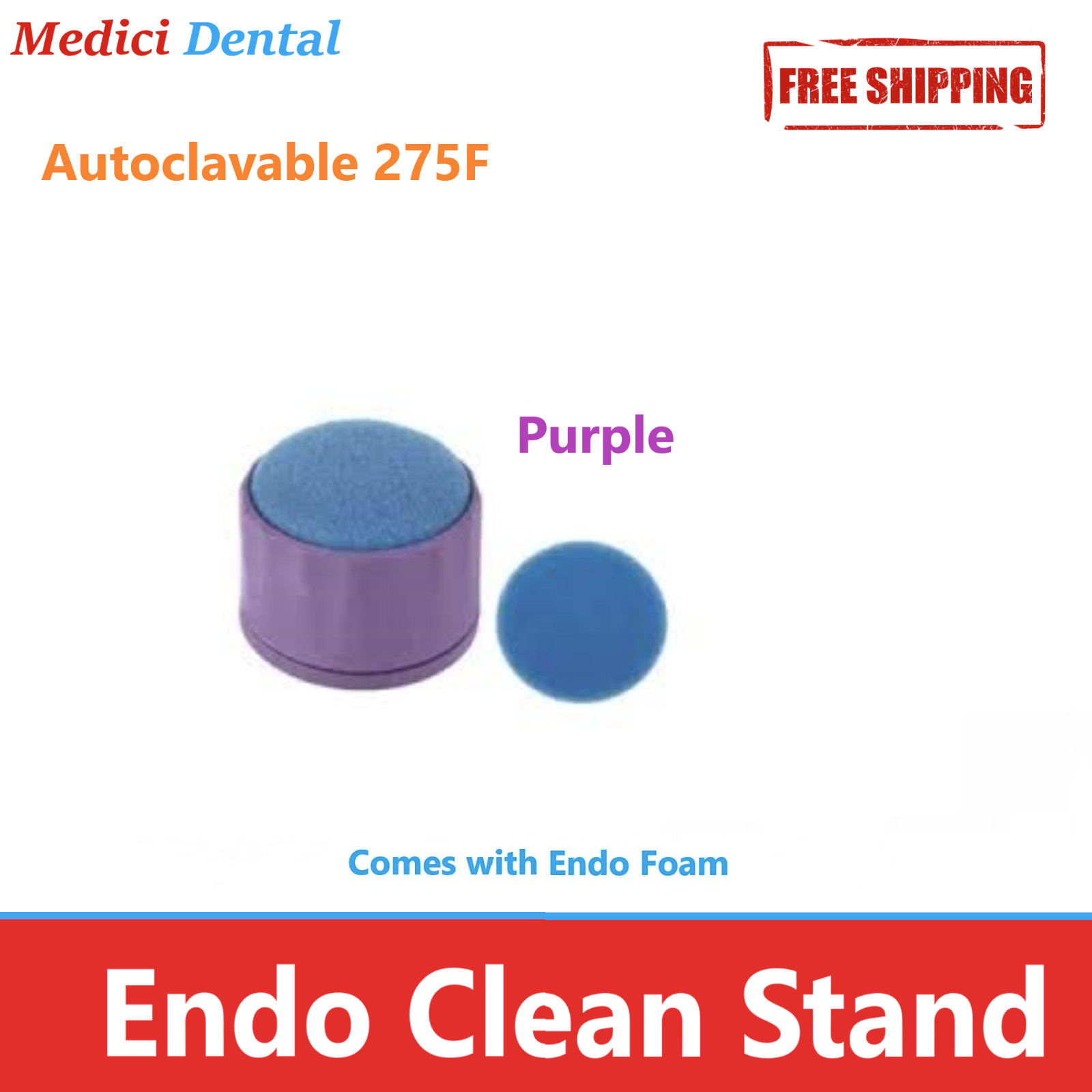 Dental Round Endo Clean Stand Cleaning Foam Sponge File Holder Base – Pick Color