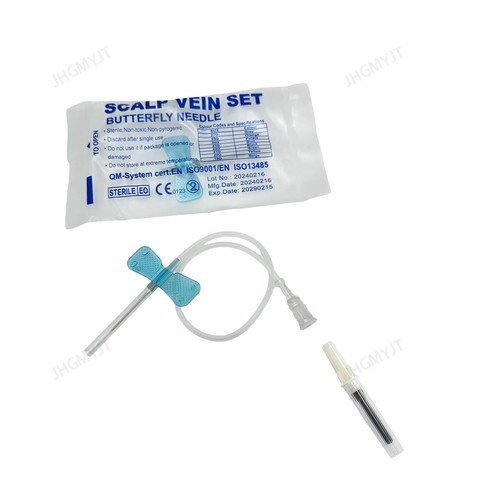 50Pcs Advanced Safety Double Wing Tips with Luer Adapter for Pet Cat Dogs Animal