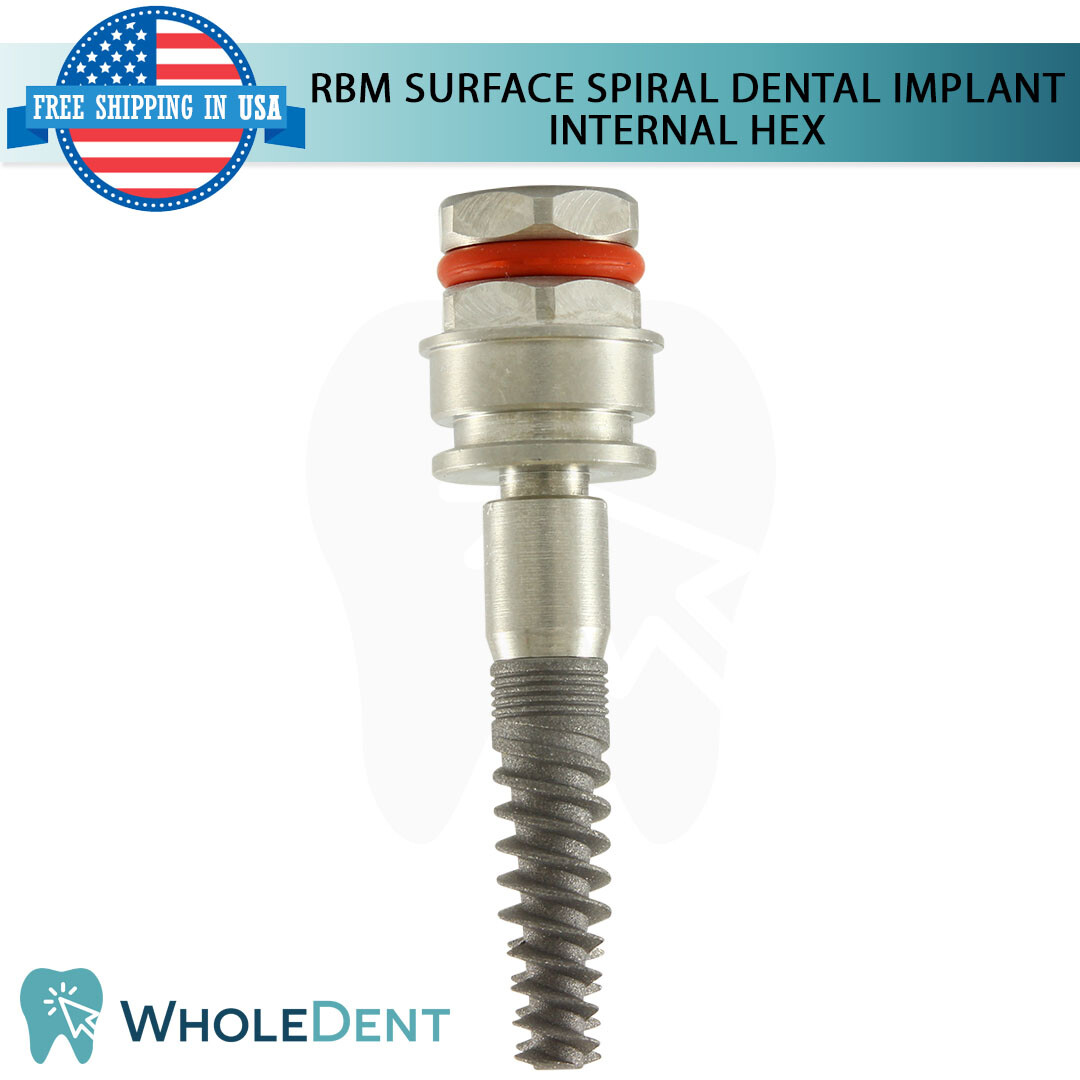 X1 Titanium Dental Spiral Int Hex 2.0&2.42mm Connection RBM Dentistry