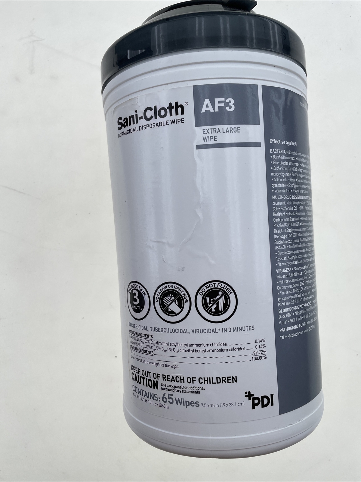 Sani-cloth wipes AF3 Extra Large Wipes 65 Wipes Total – EXP:03/2023