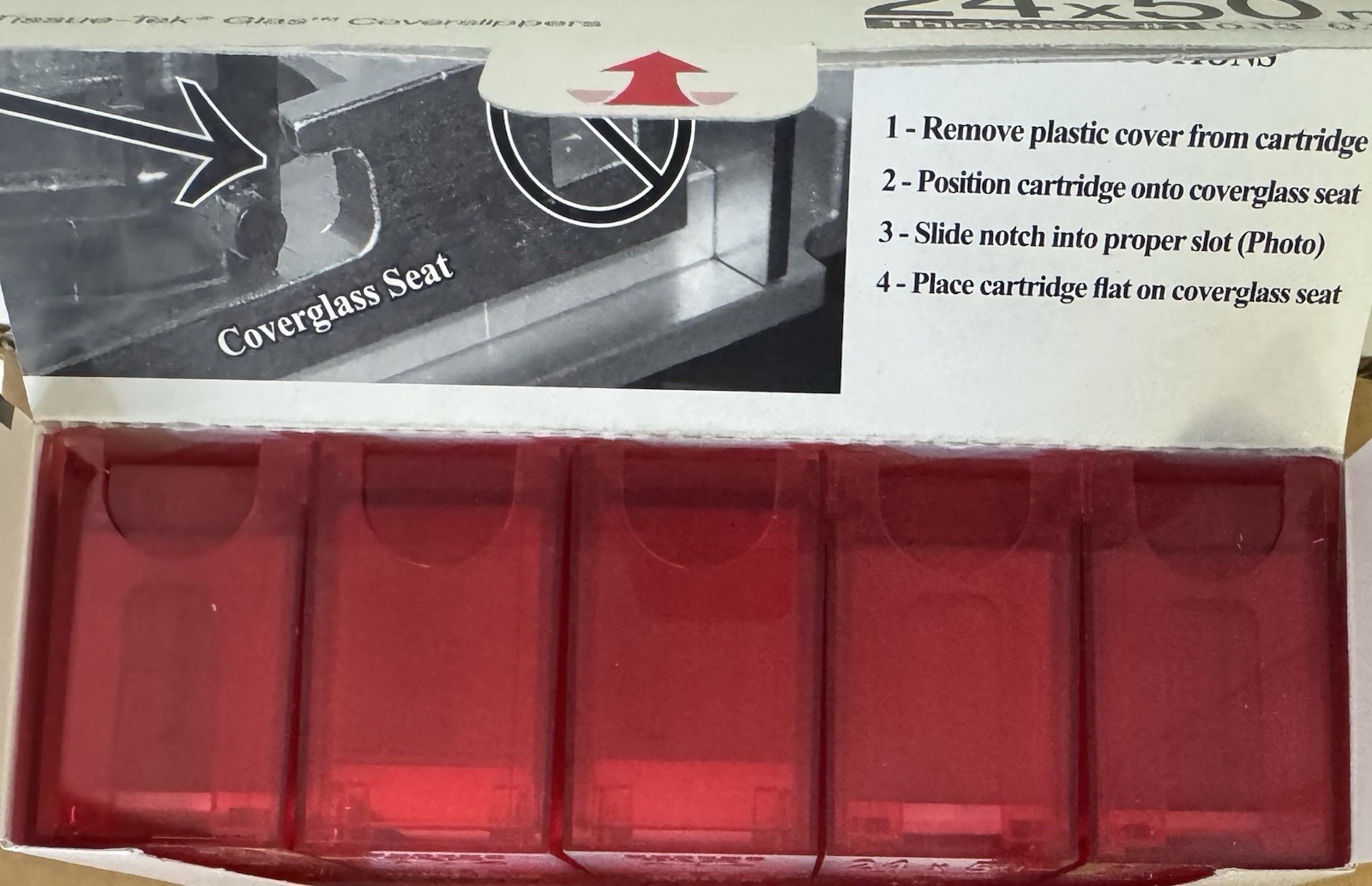 SAKURA TISSUE-TEK GLAS 6416 24x50mm COVERSLIPS 200/HOLDER 5/CASE NEW