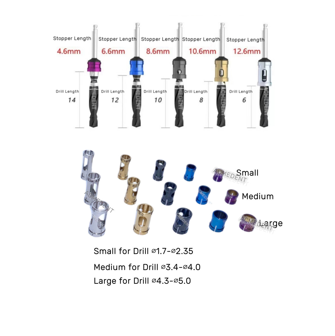 Dental Stopper Sleeve Guided Drill Depth Stop Drills Lindemann Implant Irrigator