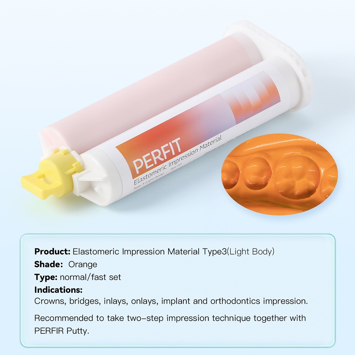 Dental Elastomeric Impression Putty Soft Silicone Material Easyinsmile AZDENT