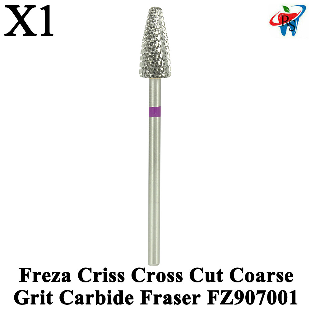 1pcs Dental Freza Cross Cut Ultra Coarse Grit Carbide Fraser FZ907001 Ø6.0mm Lab