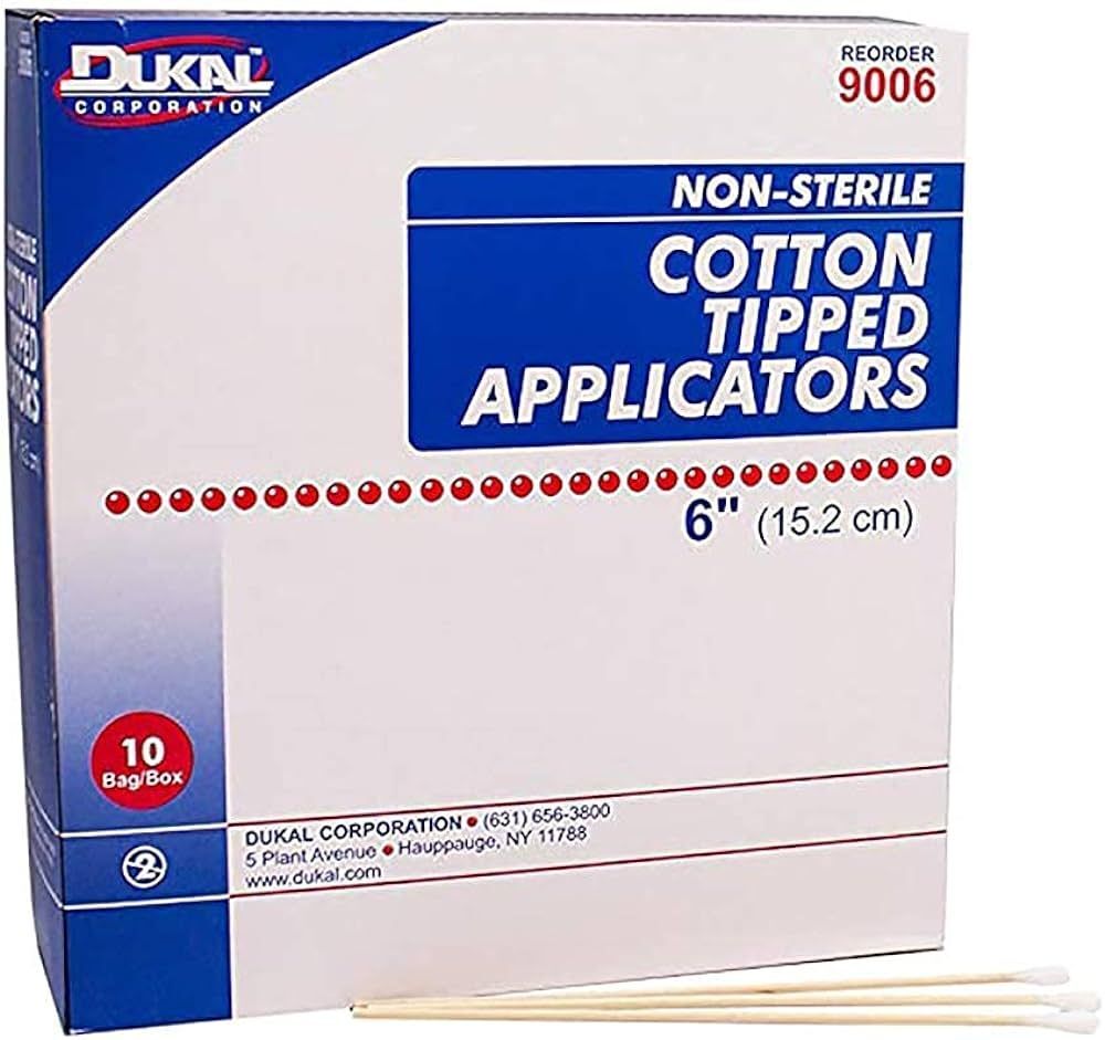 Dukal 6″ Cotton Tipped Applicators, Non-Sterile, 1000/Box – Wood Applicators