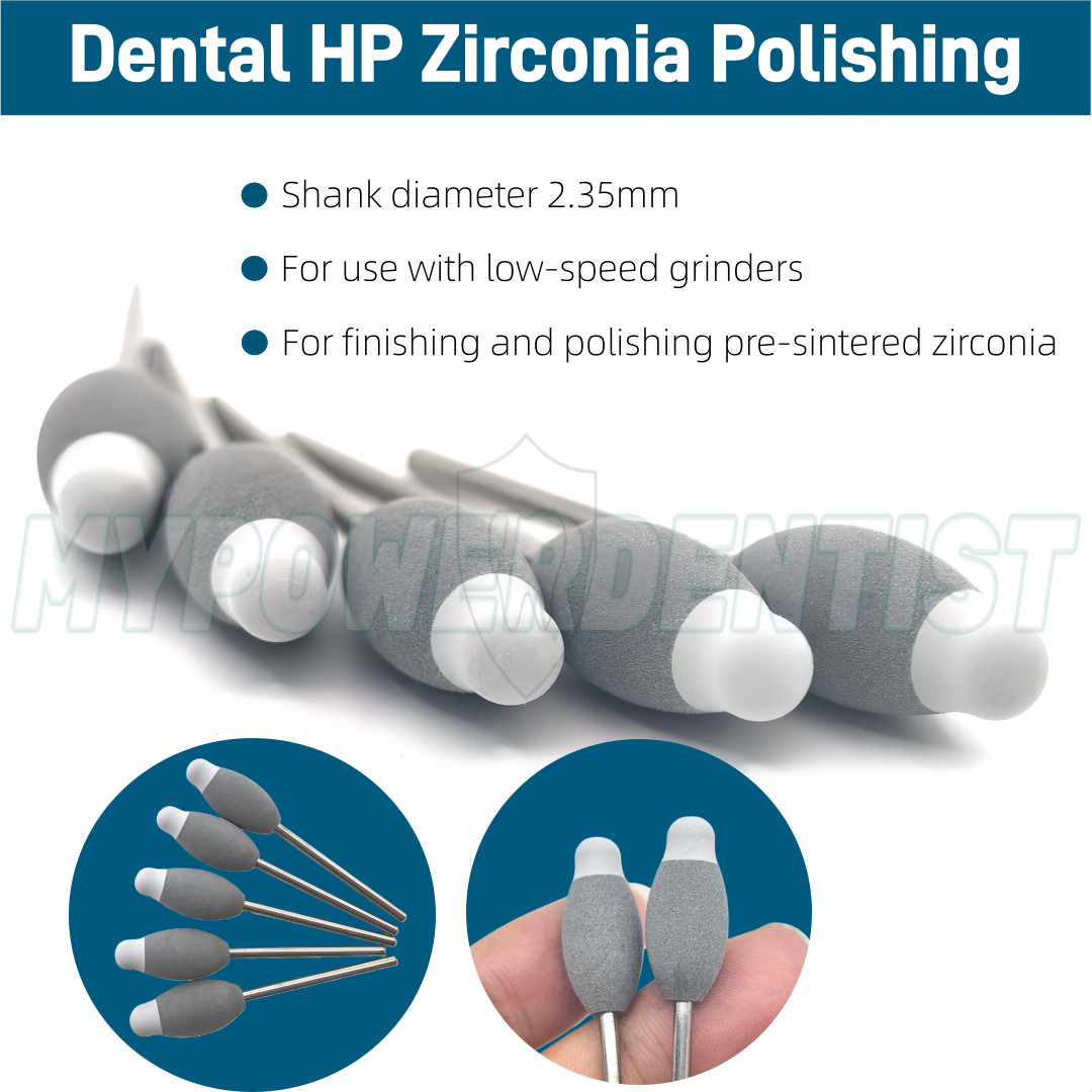 Dental HP Pre-sintered Zirconia Polishing 2-in-1 Shaping Polisher Tool