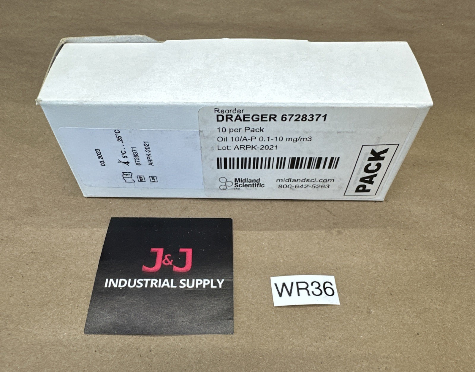 BRAND NEW 10/Box- Drager Rohrchen Aerotest Tubes 6728371 Oil 10/a-P 0.1-1.0mg/m3