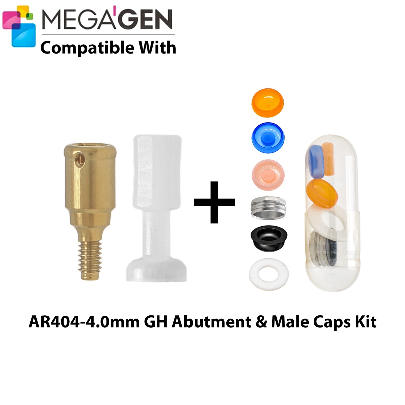For MegaGen AnyRidge Locator Abutment GH 1-7mm & Overdenture Male Caps Removable