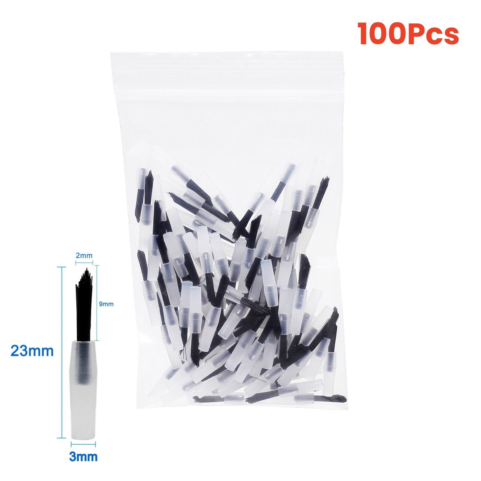 100Pcs Dental Micro Brushes Composite Resin Disposable Mini Applicator Brush Tip