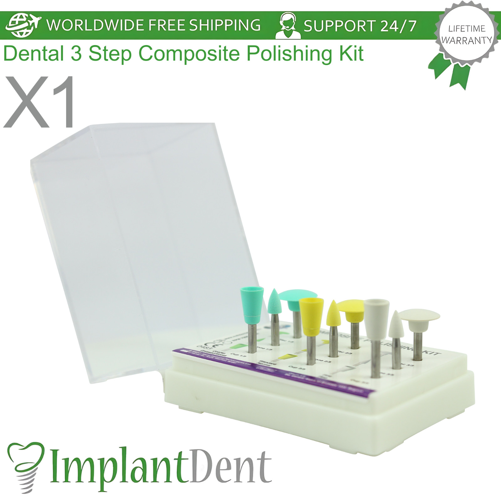 Dental 3 Step Composite Polishing Kit For Refining Dentistry Restorations