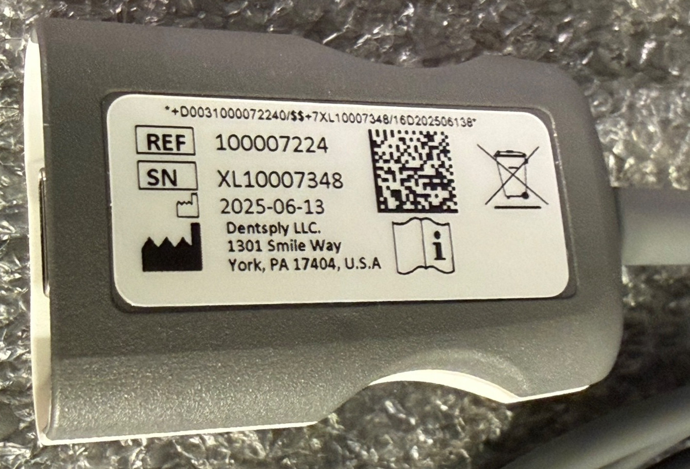 Sirona Schick 33 Size #0 Sensor W/ USB 3.0 Grey Connecting Cord Ref: 100007224