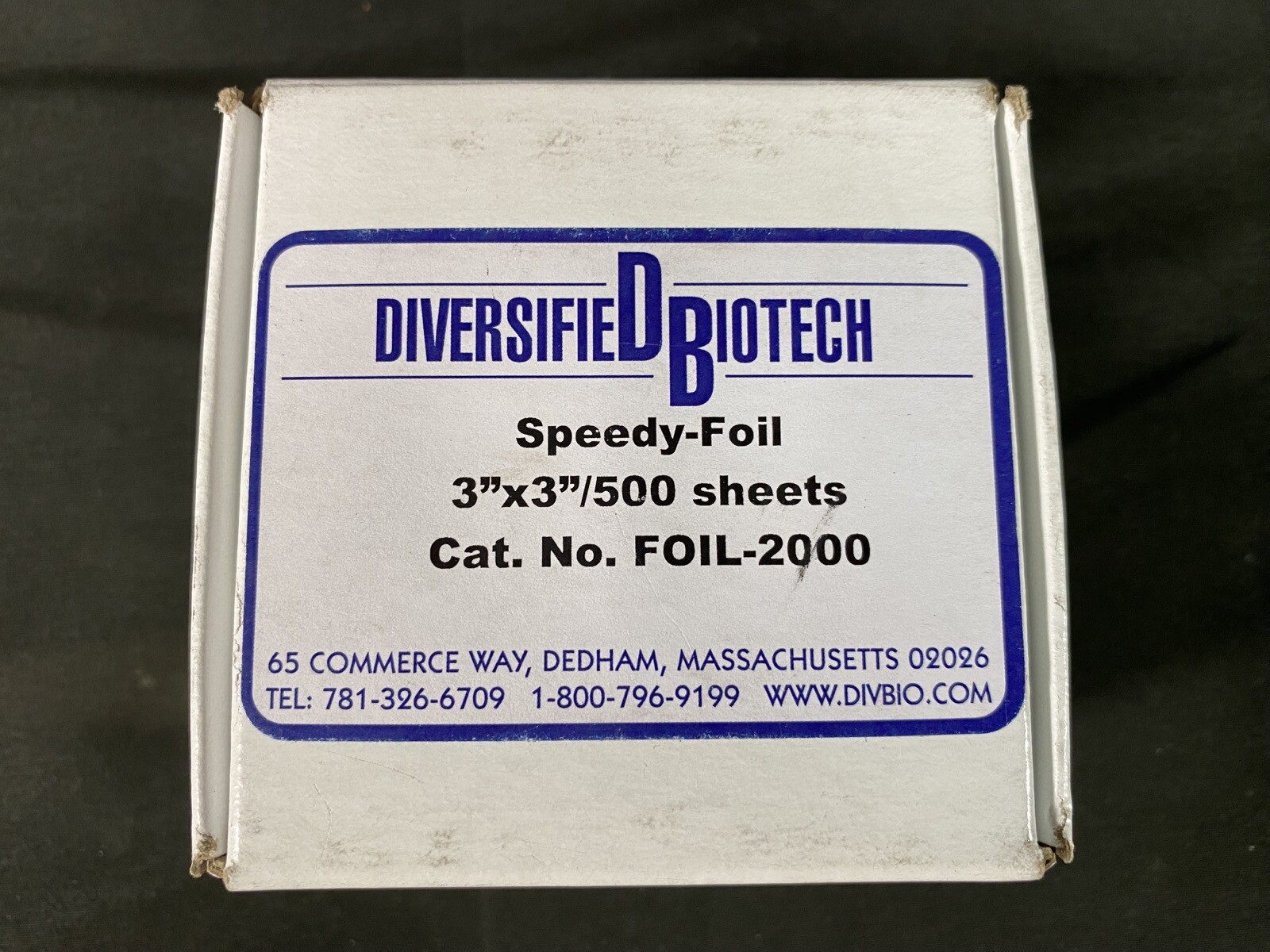 DIVERSIFIED BIOTECH Speedy-Foil Aluminum 3″x3″ Sheets FOIL-2000 (500/Pack)