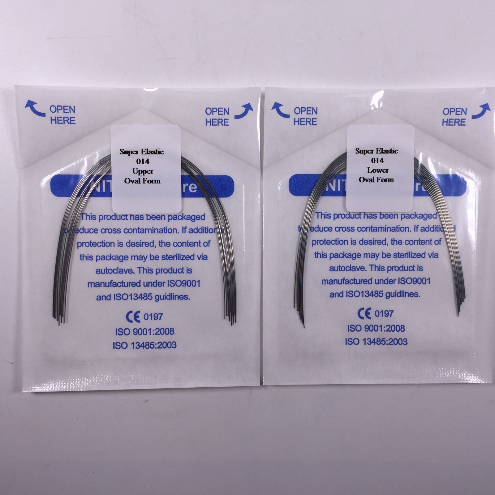 Dental Niti Super Elastic Arch Wires Round Orthodontic Oval Ovoid 012-020 Up/Lo