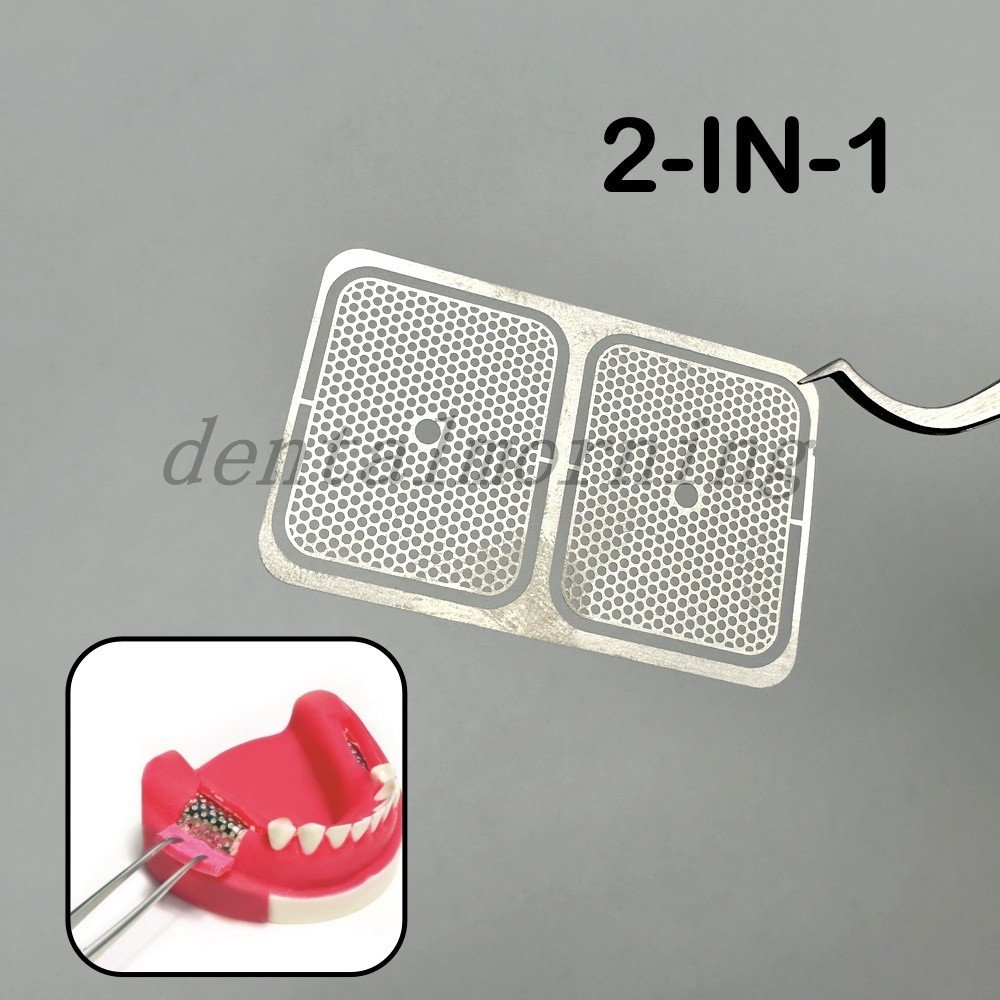 GBR Dental Flexible Titanium Mesh Membrane 2-IN-1 Regeneration Barrier 25X20mm