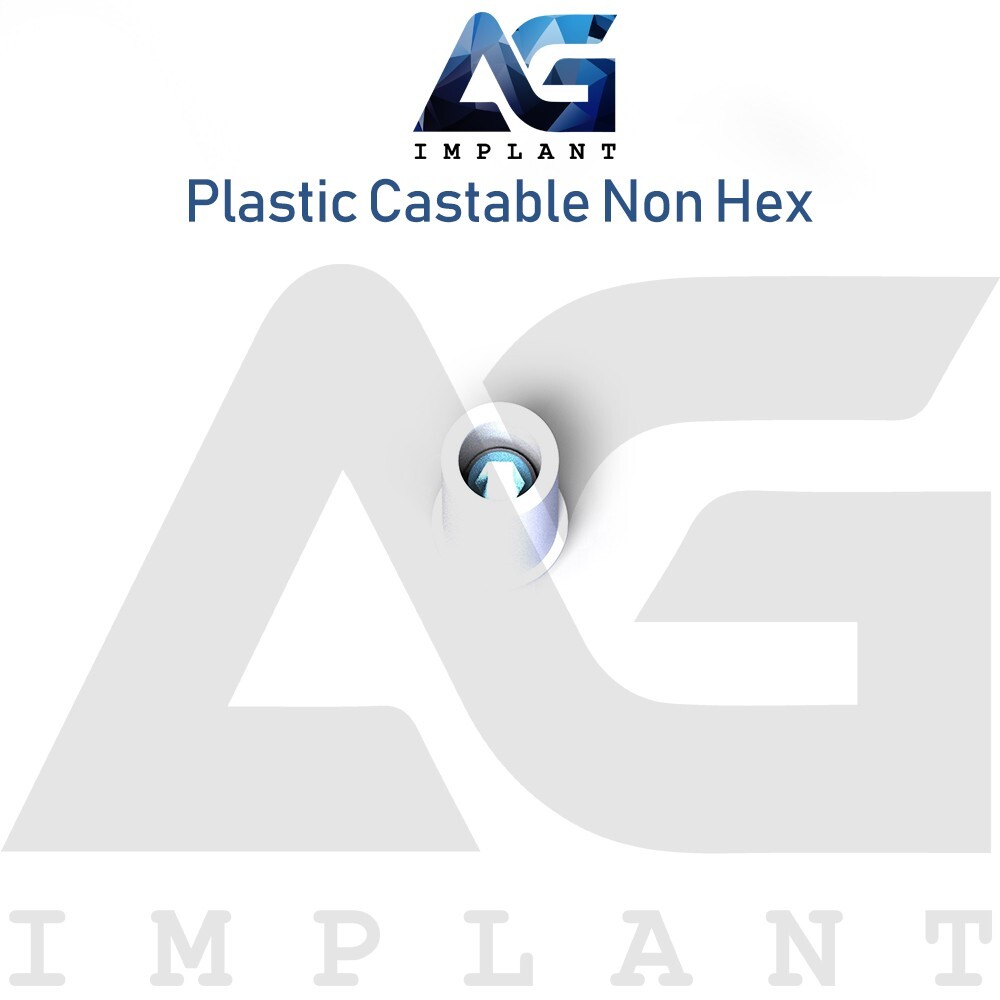 50 Plastic Castable Prosthetic System Non Hex Hexagon 2.42mm With Screw