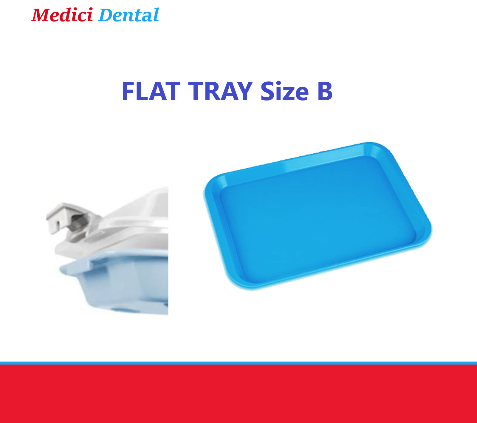 Dental Setup Flat B Tray, Lid Cover, or Divided B Ritter Tray, B-Lok Tray – BLUE