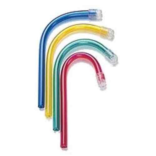 ColorFlex Saliva Ejectors – Yellow, 100/Bag. Non-removable Clear Ends. Made