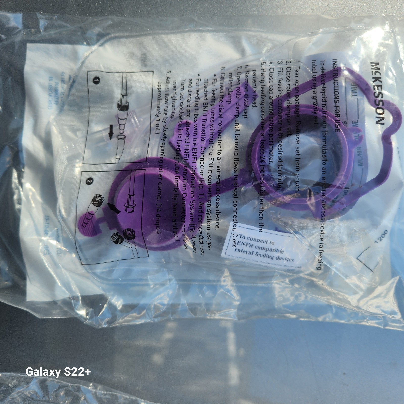 McKesson Enteral Feeding Gravity Set Small Bore 1200 mL 16-702500
