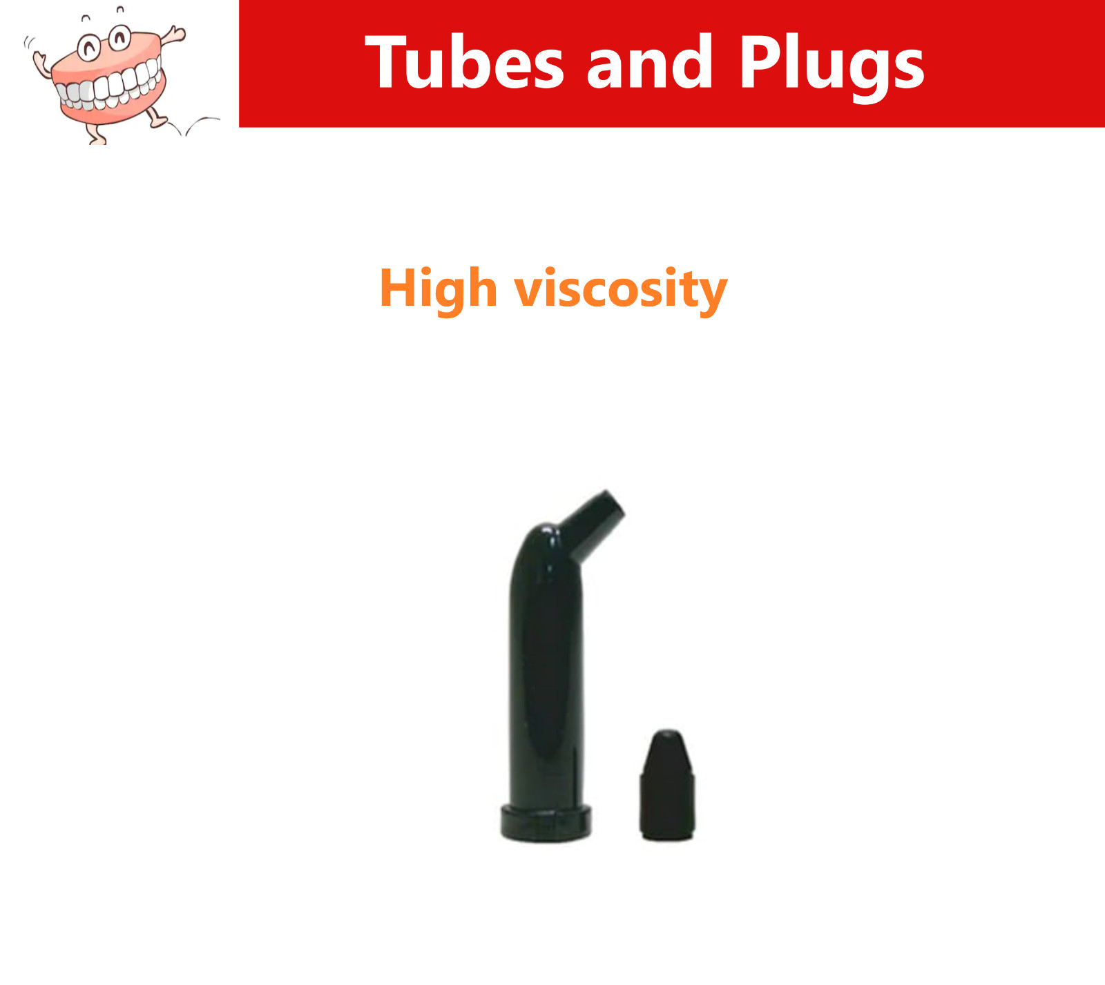 Dental Accudose Tubes and Plugs High Viscosity For C-R Syringe, PhotoBloc Black