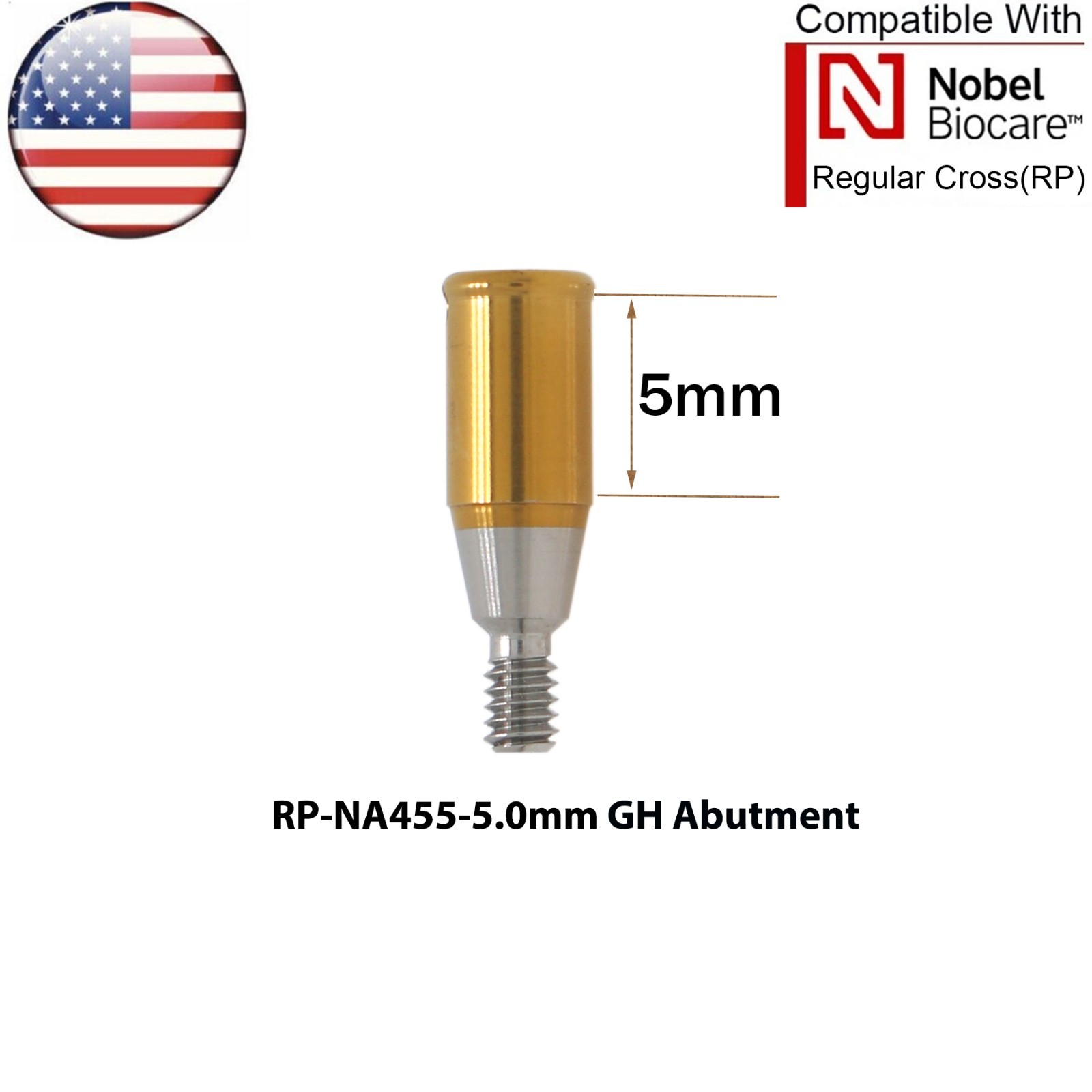 US Fit Nobel Biocare Locator Abutment NP/RP 1-5.0mm Overdenture Male Caps Insert