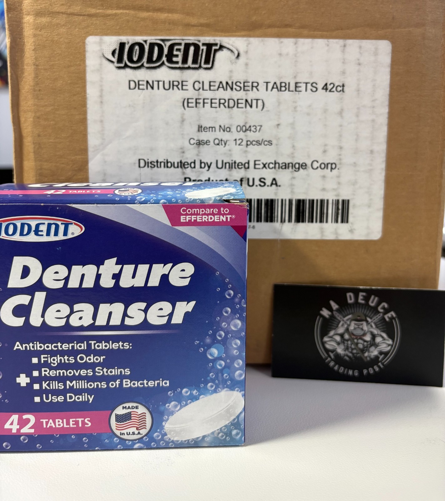 Case of 504 Tablets Iodent Antibacterial Denture Cleanser 12 Boxes of 42