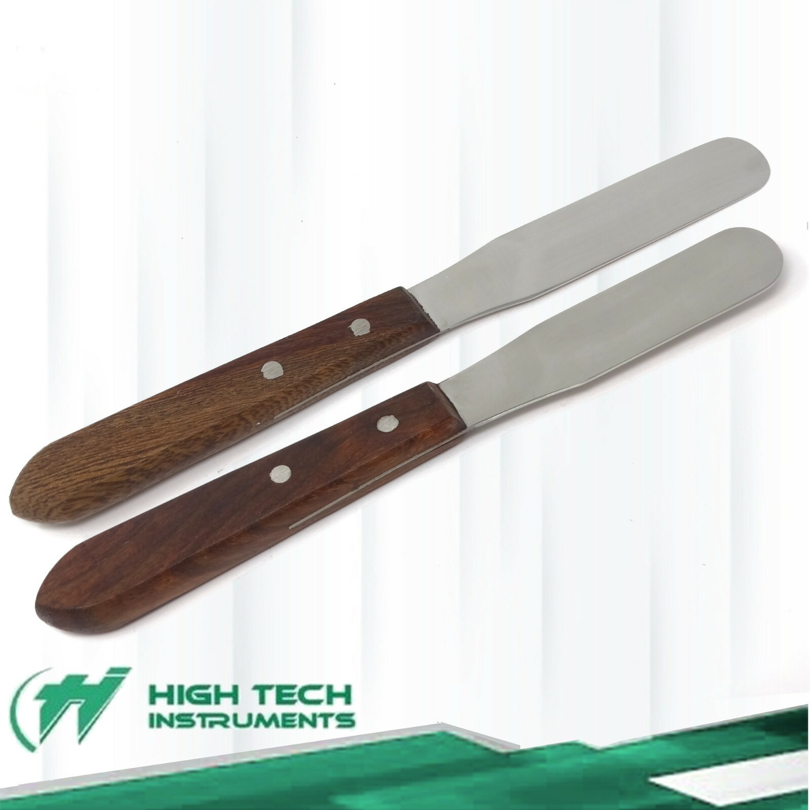 2Pc Dental Plaster Spatula Lab Alginate Mixing Gypsum Scraper 7″+8” Wood Handle