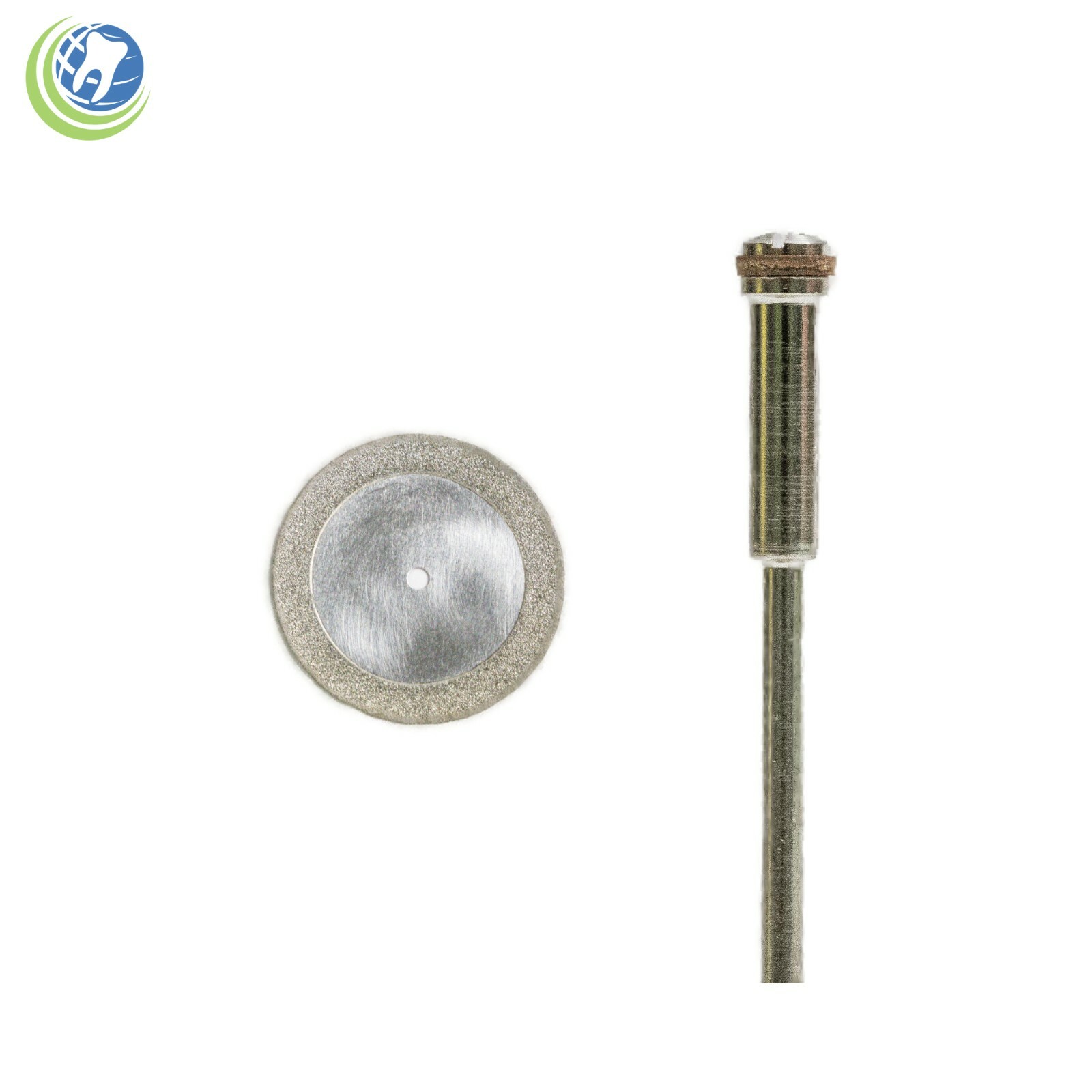 Dental Diamond Cutting Disc Single or Double Sided Flexible with Mandrel 1/Pkg