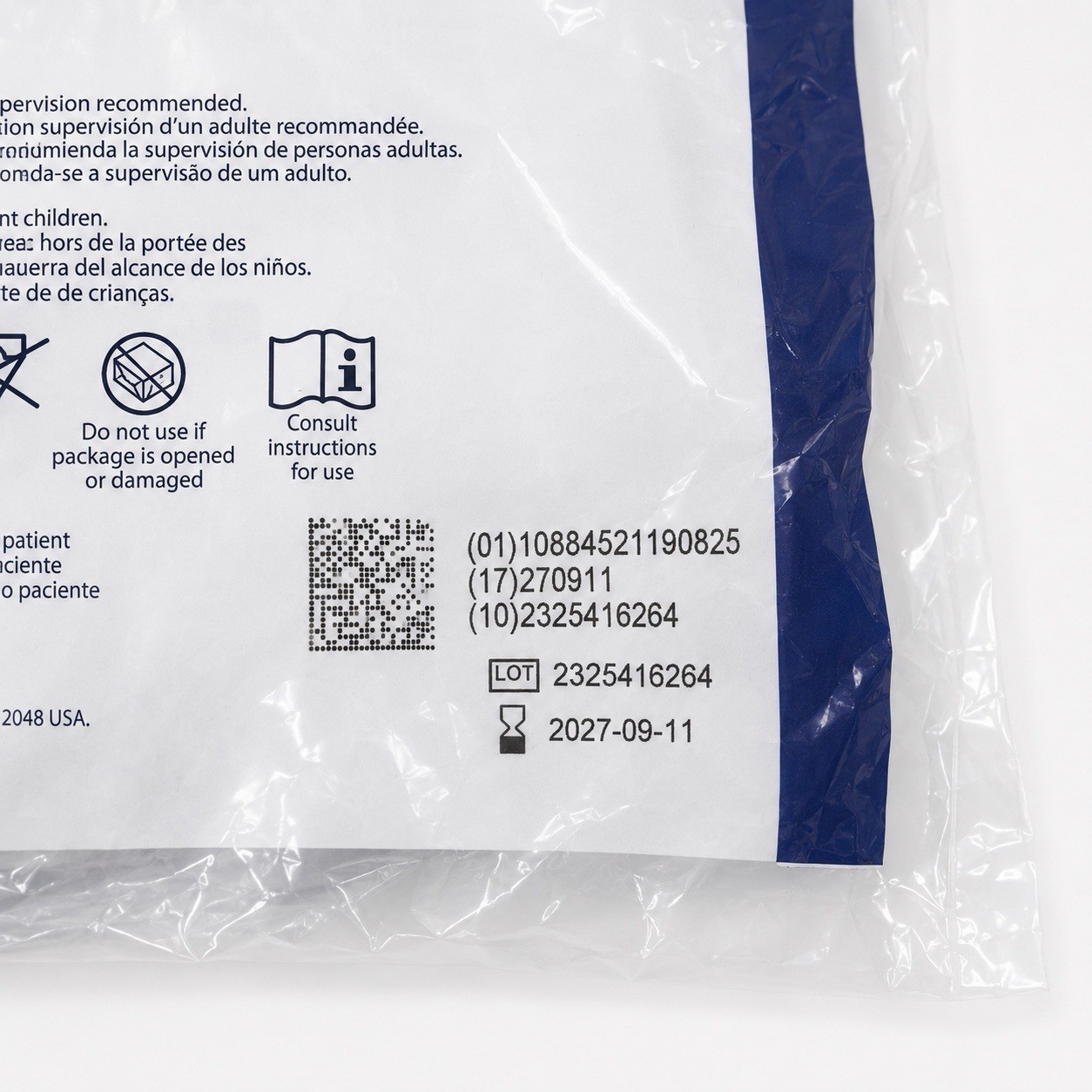 1000ml Feeding Set Enteral Pump Bag 77100FD Sterile 10 Count Hospital Nutrition