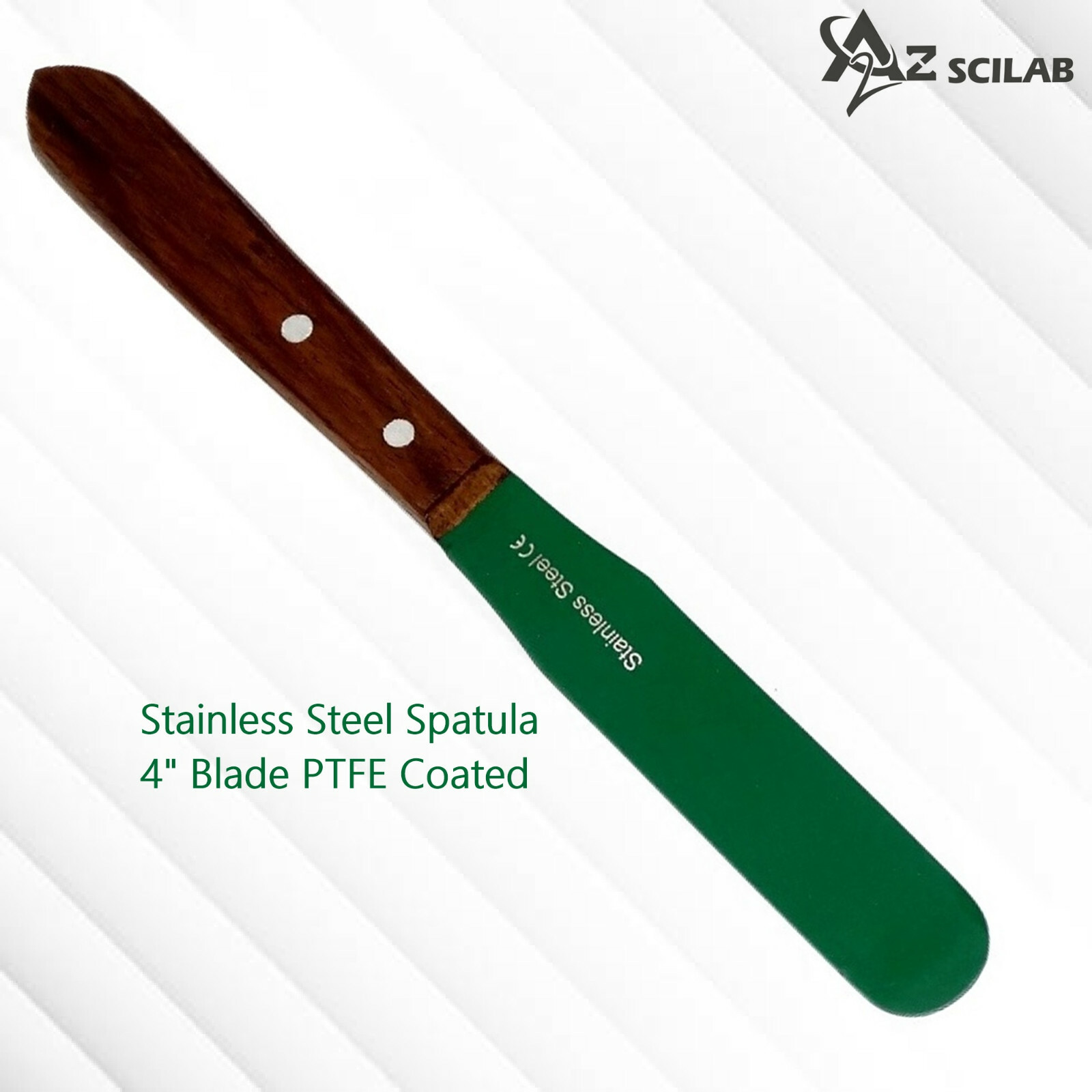 4” PTFE Coated Lab Spatula Ergonomic Handle Non-stick Blades, Laboratory Tools
