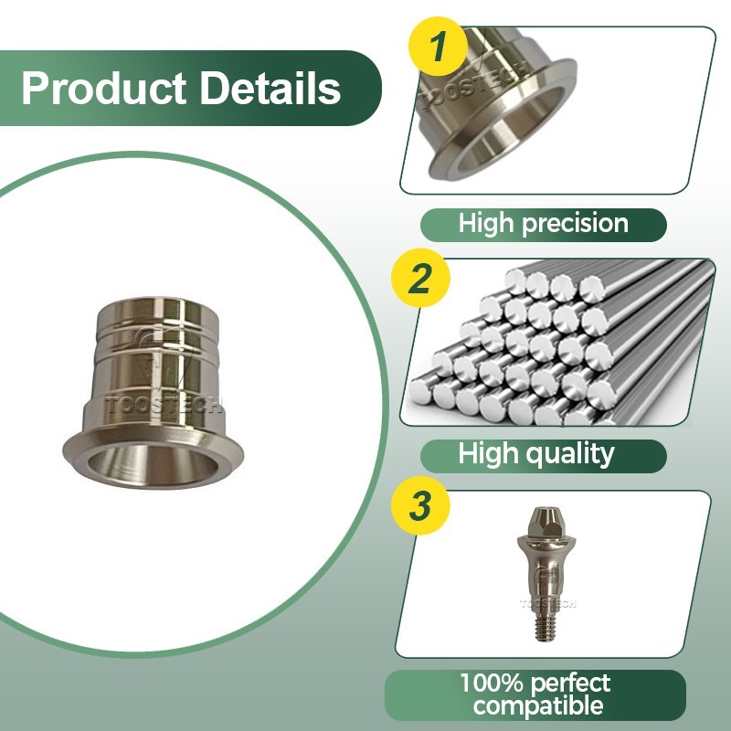 6pcs Ti Base for Multi unit abutment MU titanium base fits C-TECH platform D5.8