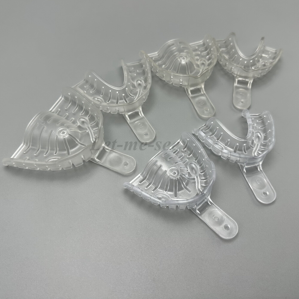Dental Alginate Impression Trays Clear Autoclave 121°C Large Medium Small
